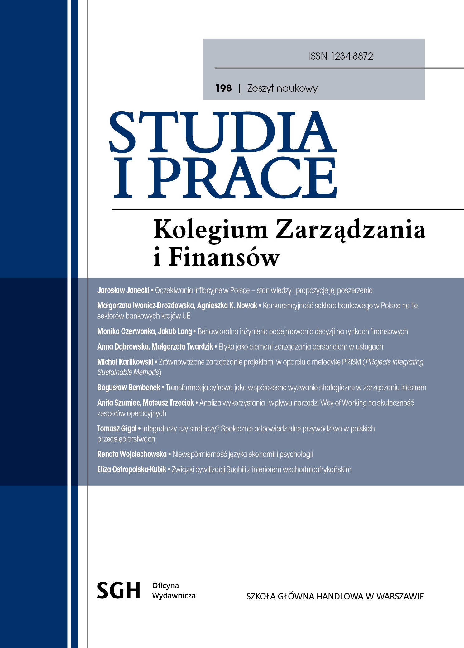 					Pokaż  Nr 198 (2024): Studia i Prace
				