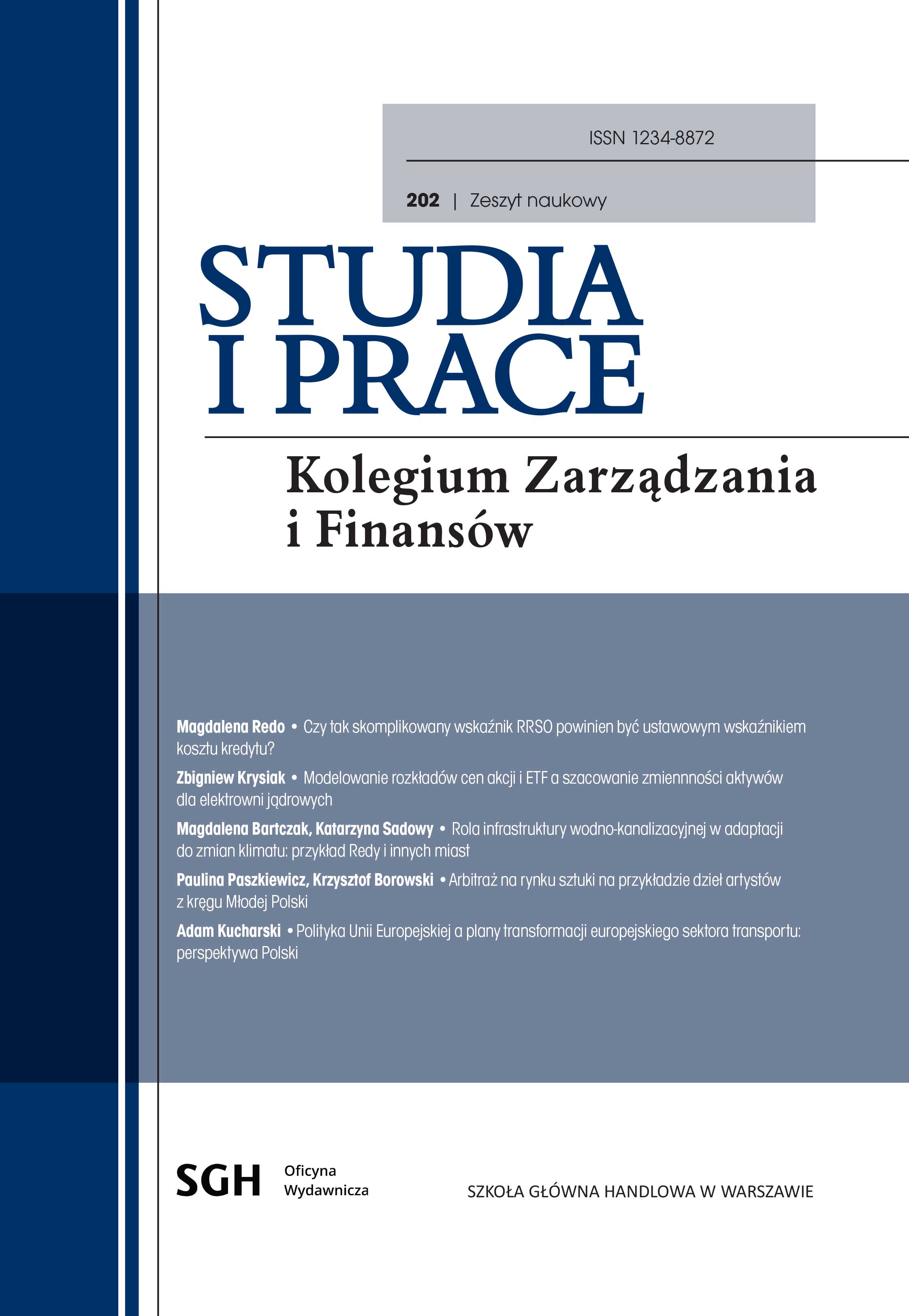 					Pokaż  Nr 202 (2025): Studia i Prace
				